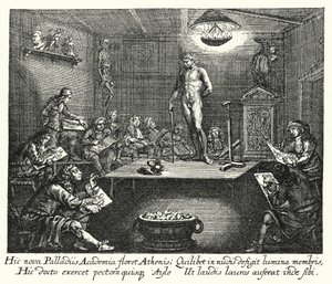 THE ACADEMY（彫刻 作： Romeyn de (after) Hooghe