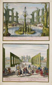 アンギャンの公園、1685年頃、「ハーグの86の計画とビューのコレクション」のイラスト 作： Romeyn de (after) Hooghe