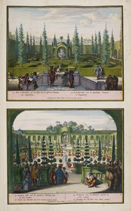 アンギャンの公園、1685年頃、「ハーグの86の計画とビューのコレクション」のイラスト 作： Romeyn de (after) Hooghe