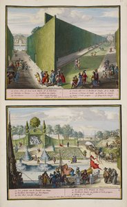 アンギャンの公園、1685年頃、「ハーグの86の計画とビューのコレクション」のイラスト 作： Romeyn de (after) Hooghe