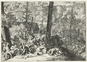 1687年、ロレーヌ公カール5世とバーデン＝バーデン辺境伯ルイ・ウィリアムのトルコ人に対する勝利 作： Romeyn de Hooghe (attributed to)