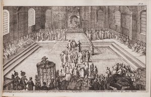 皇帝アレクシスミハイロビッチの王宮でのシーン、1677年 作： Romeyn de Hooghe