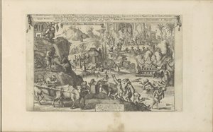 Oost-en West-Indië の Bedelaars Bedel en Slacht-Papen Afgoden der Mexicanen / Mendian Priests and Sacrifians to the Divinitea of​​ the Mexicans (オブジェクトのタイトル) 東西インド諸島とその他の場所 (シリーズ タイトル) 作： Romeyn de Hooghe