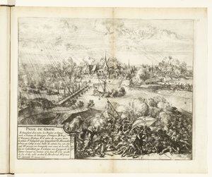 Beleg en inname van Grave、1586 録音（オブジェクトのタイトル） フランダース戦争 (シリーズタイトル) 作： Romeyn de Hooghe