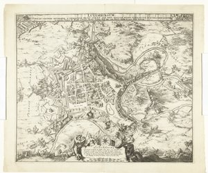 ボンバードメント ヴァン ルクセンブルグ ドア デ マールシャルク デ クレキー、1684 年 ルクセンブルク、首位。 苗字 大都市 キマセン王子 強い 定義。 登録 しかし、ガリアの腕が彼を占領しました。 6月4日 あお。 8834 (オブジェクトのタイトル) 作： Romeyn de Hooghe
