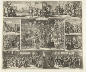ウェストミンスターの平和、1674 イギリスと私たちの間の平和貿易 (オブジェクトのタイトル) 作： Romeyn de Hooghe