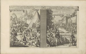 アルクラダの医師; ゴルコンダの料金所の料金所に剃毛されたイエズス会士 Guerisons infames des Arclades / Rude Healings // Roi de Golconde、Douane など / Toll, en Cases (オブジェクトのタイトル) Les Indes Orientales et Occidentales et autres