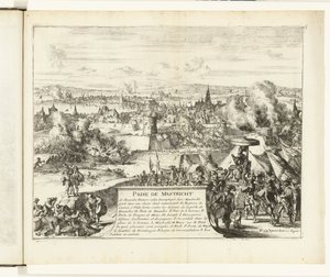 1579年、パルマ公によるマーストリヒトの占領 Prize de Mastricht (オブジェクトのタイトル) Guerres de Flandres (シリーズタイトル) 作： Romeyn de Hooghe