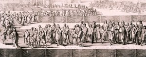 メアリー 2 世女王の葬式、ウェストミンスター寺院、ロンドン、1695 年 作： Romeyn de Hooghe