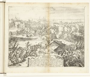 ステーンベルゲンの戦い、1583 年 Bataille de Steenberghen (オブジェクトのタイトル) Guerres de Flandres (シリーズタイトル) 作： Romeyn de Hooghe