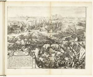 カウウェンシュタイン堤防の戦い、1585 年 La digue de Covestein (オブジェクトのタイトル) Guerres de Flandres (シリーズタイトル) 作： Romeyn de Hooghe