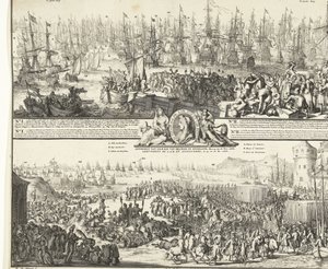 ウィリアム3世のイギリスへの旅、1688年 S.K.H.出発 イングランドの後、11.11月。 1688年 / S.K.H.D.P.の到着 11 月 15 日と 16 日、イギリスのオランジーの 1688年（アイテムのタイトル） S.A.R.出発 アングレテールを注ぐ、ル 11. No. 1688年 / S.A.の到着 作： Romeyn de Hooghe