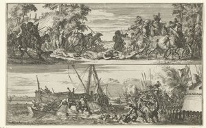 フランスの残虐行為の2つの表現、1672年 作： Romeyn de Hooghe