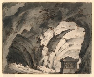 舞台美術、洞窟の墓 作： Romolo Achille Liverani