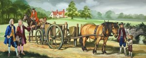ダニエル・デフォー（1660-1731）の日々（紙にグワッシュ）