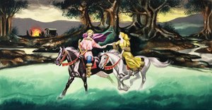 魔法のリンゴ（紙にグワッシュ）