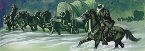 冬の荷馬車（紙にガッシュ） 作： ロン・エンブルトン