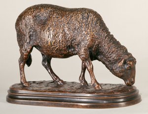 放牧する羊」（ブロンズ）（226301の裏面 作： Rosa Bonheur
