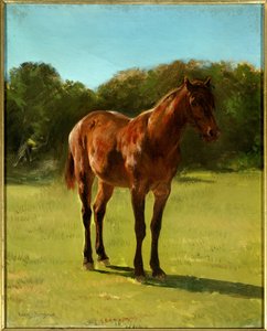 馬バイチェリーの習作。ロサ・ボヌール（1822-1899）の絵 作： Rosa Bonheur