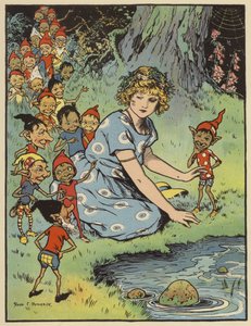 ピクシーに囲まれた女の子（カラーリソ） 作： Rosa Petherick