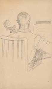 チェロを弾くウォルター・バーヴィグ 作： Rosa Simon Barwig