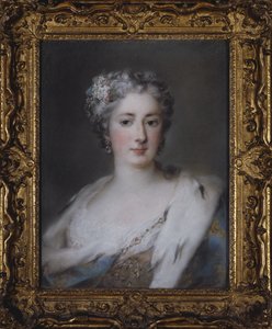 エルミンのトリミングされたローブの女性の肖像画 作： Rosalba Giovanna Carriera