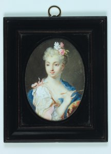 自画像（アイボリーに水彩 作： Rosalba Giovanna Carriera
