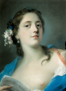歌手ファウスティナボルドーニ1697-1781、楽譜付き、c。 1725