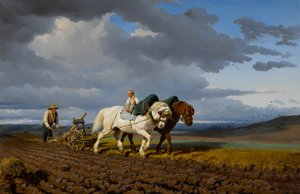 耕作、1844。 作： Rosa Bonheur