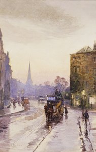 ダブリンのナッソーストリートで路面電車に乗る 作： Rose Maynard Barton