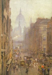 フリートストリート、1892 作： Rose Maynard Barton