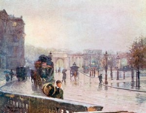 ハイドパークコーナー：雨の日 作： Rose Maynard Barton