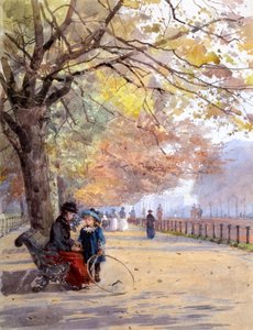 イン・ザ・ロウ、アウト・オブ・シーズン（水彩＋ボディカラー） 作： Rose Maynard Barton