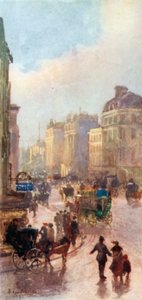 ボンドストリートの角から見たオックスフォードストリート 作： Rose Maynard Barton