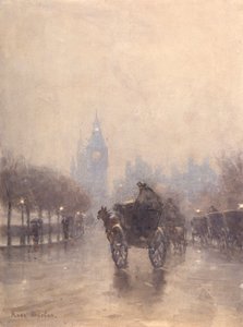 ヴィクトリア・エンバンクメント（水彩画） 作： Rose Maynard Barton