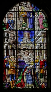 セントデニスの処刑を描いた窓、1530年〜40年 作： Rouen School