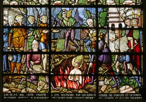 聖デニスの殉教を描いた窓、1530年〜40年