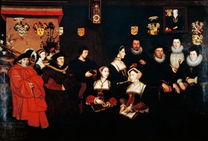 トーマス・モア卿、その父、その家系、その子孫（1593年頃 作： Rowland Lockey