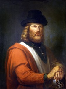 R.E.ハウザーによるジュゼッペ・ガリバルディの絵画 作： Rudolf Eduard Hauser