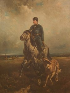 ロシアのウラジーミル・アレクサンドロヴィチ大公 1847-1909 狩猟中、1890 年代 作： Rudolf Ferdinandovich Frenz