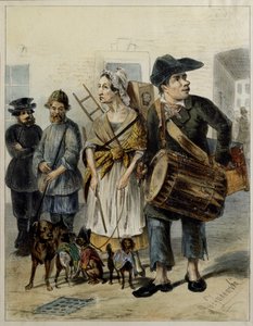 使用人が犬を連れ出す、1843年 作： Rudolf Kasimirovich Zhukovsky