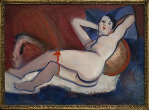 眠る女。 Rudolf Kremlicka (1886-1932) の絵画、キャンバスに油彩 作： Rudolf Kremlicka