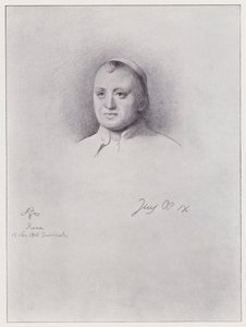 ローマ法王ピウス9世（リトグラフ 作： Rudolf Lehmann