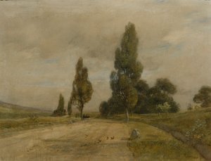 トルコ人の丘のふもとにあるドイチュ・アルテンブルク近くの通り 作： Rudolf Ribarz