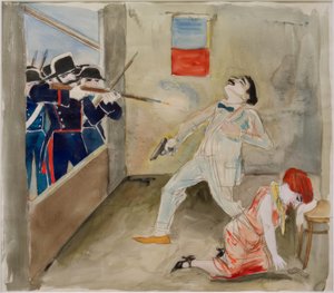 アナキスト、モロの死 作： Rudolf Schlichter