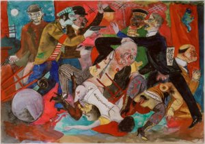 売春宿での襲撃 作： Rudolf Schlichter