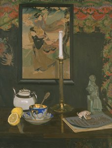 燭台のある静物 作： Rudolf Vejrych