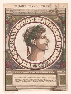 建築設定でのクラウディウス・ティベリウスの肖像 作： Rudolf Wyssenbach