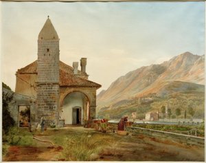 ラグーザ近くのオンブラタルにあるフランシスコ会修道院 作： Rudolf von Alt