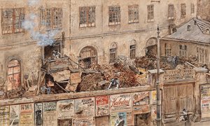 ウィーンのシュコダガッセにあるキッチェルトの鉄工所 作： Rudolf von Alt